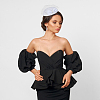 Bowknot Wool Felt Fascinators Pillbox Hat with Iron Alligator Hair Clips MRMJ-WH0077-113A-7