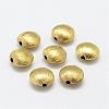 Brass Textured Beads KK-P095-49-1