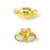 10Pcs Round Brass Magnetic Clasps with Loops KK-FS0001-34G-3