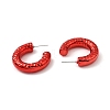 Textured Acrylic Ring Stud Earrings EJEW-P251-08-3