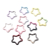 Spray Paint Alloy Spring Gate Rings FIND-C086-02A-1