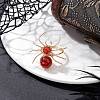 4Pcs 4 Styles Natural Gemstone Beaded Finger Rings RJEW-TA00210-3