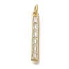 Rack Plating Brass Micro Pave Cubic Zirconia Pendants KK-I720-48G-1