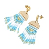 Brass Chandelier Earrings for Women EJEW-MZ00757-01-4