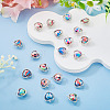 20Pcs Polymer Clay Heart & CCB Frame Links Connector Charms CLAY-TADJ0001-07-5