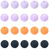 Rubberized Style Imitated Silicone Acrylic Beads MACR-PA0001-06C-04-6