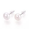 Natural Pearl Stud Earrings PEAR-N020-11A-2