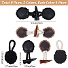 8 Pairs 2 Styles Resin Buttons BUTT-CL0001-09-2