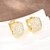 Brass Micro Pave Clear Cubic Zirconia Hoop Earrings EJEW-Z164-21G-1