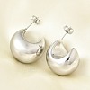 304 Stainless Steel Stud Earrings for Women EJEW-U051-01P-2