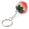 Strawberry Resin Keychain HJEW-JM02314-5