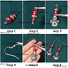 Christmas Theme DIY Alloy & Glass Dangle Earring Making Kits DIY-SC0027-64-6