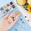 100Pcs 10 Styles Natural Mixed Gemstone Pendants PALLOY-GO00003-4