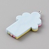 Opaque Resin Pendants RESI-CJC0011-32B-01-2