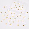 CHGCRAFT 40Pcs 2 Style Rack Plating Brass Beads KK-CA0003-28-4