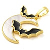 Halloween Theme Brass Enamel Pendants KK-S401-04G-C-2