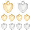 10Pcs 2 Colors Brass Charms KK-WR0001-73-1