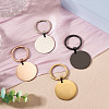 4Pcs 4 Styles Stainless Steel Keychains KEYC-TA0004-81F-4