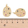 Brass Micro Pave Cubic Zirconia Pendants KK-L223-002G-3