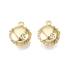 Brass Pave Clear Cubic Zirconia Charms KK-N231-311-2