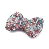 Bowknot Shape Polymer Clay Rhinestone Beads CLAY-NH0001-05E-2