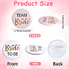 12Pcs Tinplate & Plastic Bride Badges for Wedding Party Bridal Shower Decoration AJEW-SC0032-08B-2