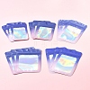 60Pcs 5 Styles Rectangle Glitter Holographic PVC Resealable Packaging Bags ABAG-FS0001-14A-9