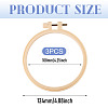 Plastic Imitation Bamboo Cross Stitch Embroidery Hoops TOOL-TADJ0001-03C-4