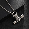 Zinc Alloy Pendant Necklaces NJEW-M211-14D-ASP-2