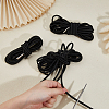 4pcs 2 Sizes Polyester Elastic Cords with Metal Cord End OCOR-WH0063-116-3