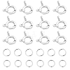 CHGCRAFT 12 Sets 2 Style Sterling Silver Spring Ring Clasps STER-CA0001-08-1