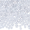 150Pcs 3 Styles  ABS Plastic Imitation Pearl Round Beads KY-SP0001-63B-1
