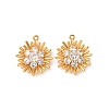 Brass Micro Pave Cubic Zirconia Pendants KK-K382-38G-1