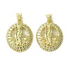 Brass Micro Pave Cubic Zirconia Pendants KK-H472-53H-G-1