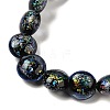 Handmade Dichroic Foil Glass Beads Strands DICH-U001-11C-3