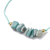 Natural Flower Agate Braided Bead Bracelets BJEW-JB11155-03-3