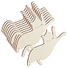 Cat Shape Unfinished Wood Cutouts WOOD-WH0029-48-1