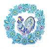 Wreath with Rooster DIY Diamond Painting Display Kits PW-WGD1C0F-01-5