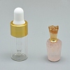 Natural Rose Quartz Openable Perfume Bottle Pendants G-E556-03D-1