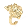 Ocean Theme Brass Cuff Rings RJEW-C135-01G-09-4