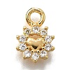 Brass Micro Pave Cubic Zirconia Pendants KK-D385-02G-03-1