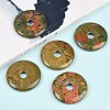 Natural Unakite Pendants G-C220-F01-40mm-2