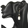 Natural Abalone Shell/Paua Shell & Natural Trochid Shell/Trochus Shell Dangle Earring for Women EJEW-JE07401-2