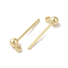 Brass Studs Earrings Finding KK-K383-03A-G-2