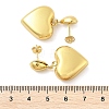 Heart 304 Stainless Steel Dangle Stud Earrings LS-EJEW-A125-56G-5