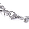 667 Stainless Steel Figaro Chain ID Bracelets BJEW-G631-05P-1-4