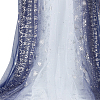 Polyester Snowflake Pattern Gauze Stained Silver Fabric AJEW-WH0314-911B-1