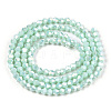 Opaque Solid Color Electroplate Glass Beads Strands EGLA-A039-P2mm-B20-3