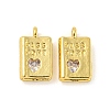 Real 18K Gold Plated Rack Plating Brass Micro Pave Cubic Zirconia Pendants X-KK-R153-03G-1