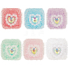 6Pcs 6 Colors Acrylic & Plastic & Resin Rhinestone Beads FIND-SC0013-09B-1